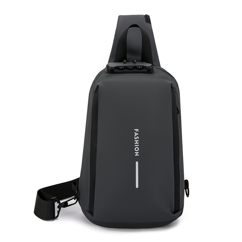 Nuevo bolso de mensajero de hombro ligero de película de cuero para hombre transfronterizo, bolso de pecho antirrobo de viaje de gran capacidad para viajeros de moda al por mayor