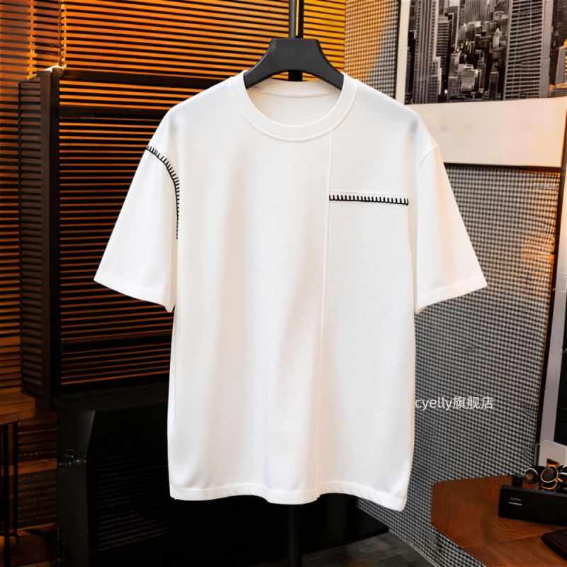 Men's Short-Sleeve Trendy Crew Neck Base Shirt 2026 New Style Sports Innerwear Loose Casual Summer T-Shirt