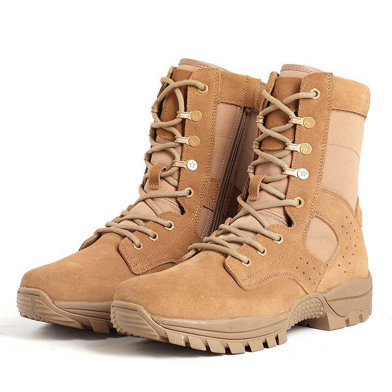 Botas de entrenamiento al aire libre 3515 – cremallera lateral, antiperforación, estilo desierto, para hombres