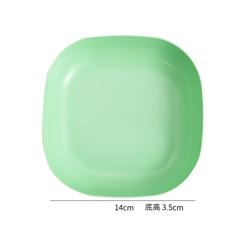 14.2cm 깊이 사각접시 그린 (28g)