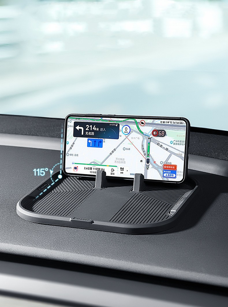 Cross-Border Car Anti-Slip Mat, Mobile Phone Holder, Temporary Parking Sign, Real Silicone Car Dashboard Storage Mat, Wear-Resistant and Scratch-Resistant
