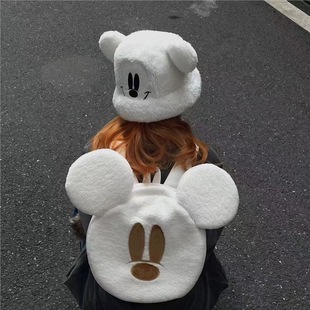 Dsyqcyp Design Autumn and Winter New Stuffed Mickey Cute Cartoon Backpack Mickey Mouse Backpack