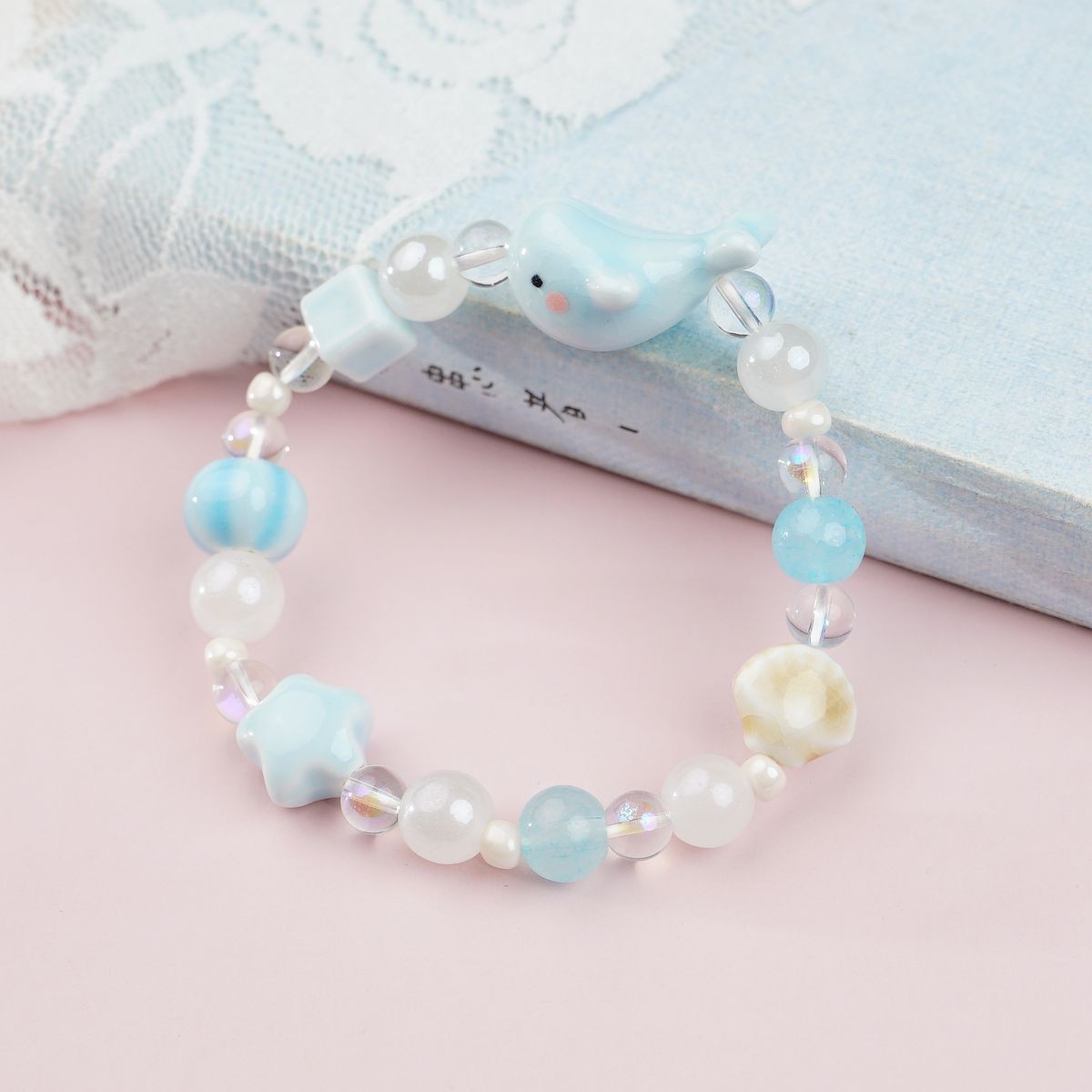 Jingdezhen pulsera de cerámica de verano mujer alta sensación galletas serie de gatos nicho diseño universal pulsera alta sensación