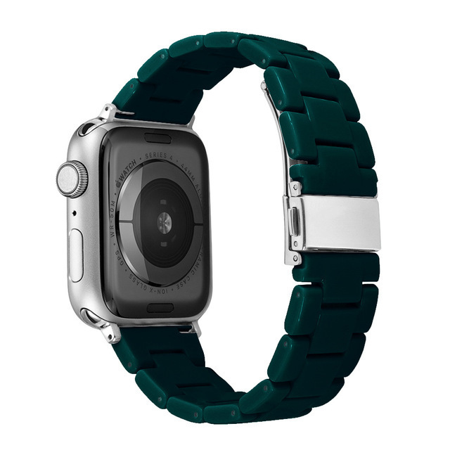 Aplicable a Huawei Samsung tres correa de reloj de plástico arco iris sólido correa de reloj de plástico Apple iwatch