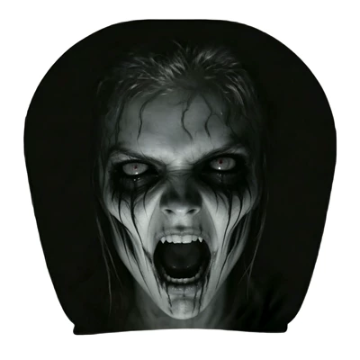 Universal seat cover Headrest Cover with Female Ghost and Skull - 34-double-sided-printing-1pc-26cm28cm