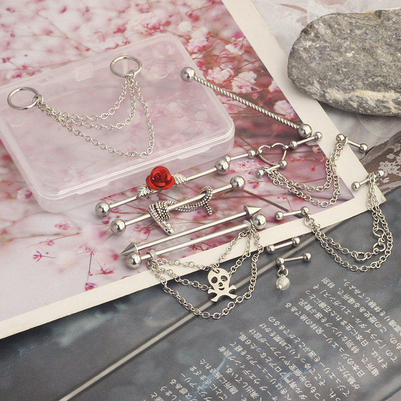 Labret piercing jewelry detail image