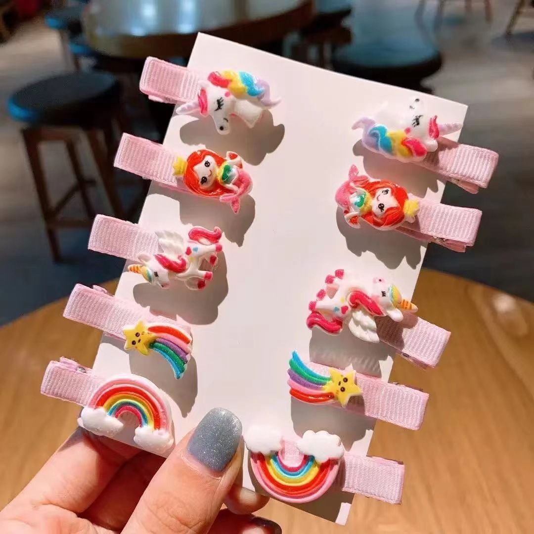 Children's hair clip, princess hairpin, hair accessories for girls, Korean baby cute cartoon bangs clip, side hair accessory