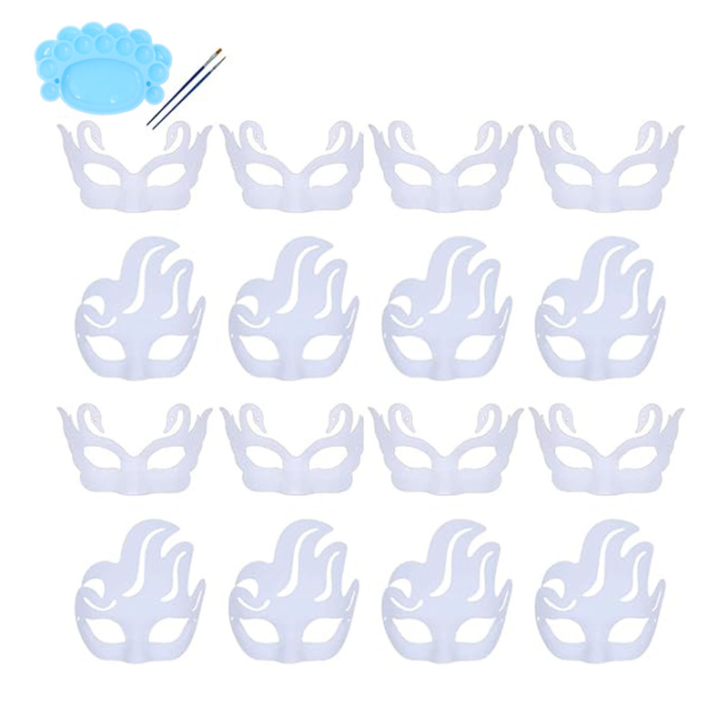 Máscaras en blanco para Halloween más vendidas de Amazon, máscaras de pulpa pintadas a mano, máscaras blancas para pintar uno mismo, accesorios para graffiti