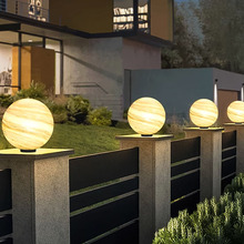 户外防水花园别墅庭院圆形星球灯柱头灯围墙灯大门柱灯别墅柱子灯