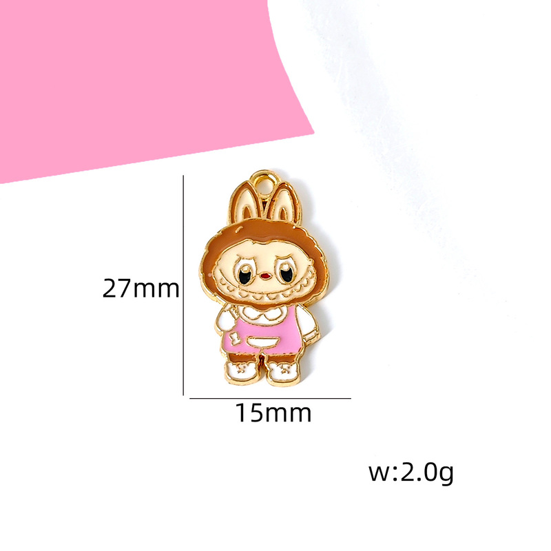 クロスボーダー漫画ラブブ labubu ペンダント diy 合金ジュエリーキーホルダー携帯電話チェーンネックレスバッグペンダント|undefined