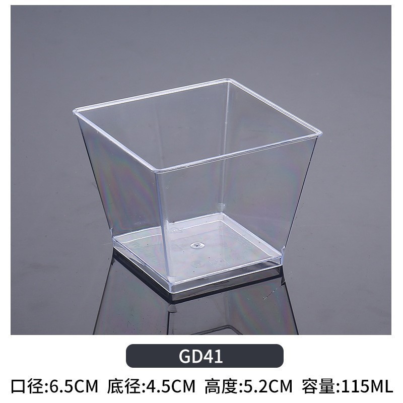 Vasos desechables transparentes para postres con tapa y cuchara, para gelatina y mousse