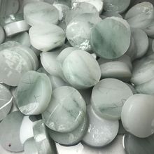 新疆天山翠高品质镯心料玉石边角料飘翠练手雕刻半成品手镯芯