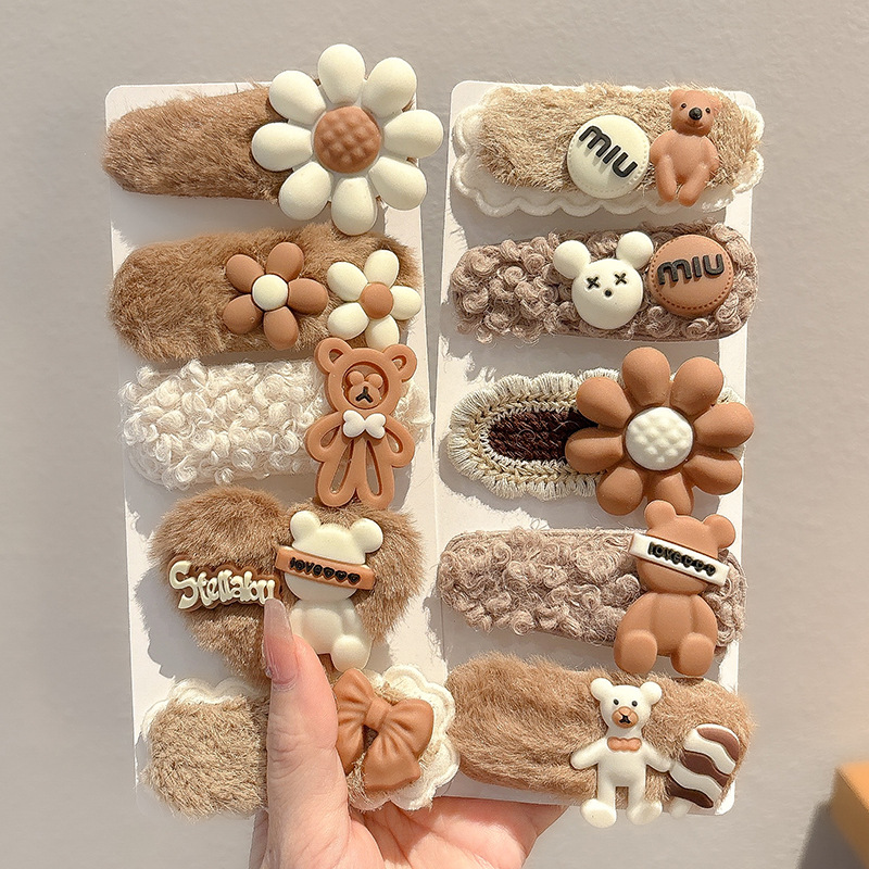 Peel de peluche para niños BB clip clip de peluche clip lateral para niñas lindas niñas toque de pelo para bebés