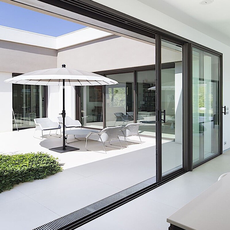 Wangpin European standard aluminum doors and windows sliding door with hollow tempered glass energy-saving insulation broken bridge aluminum alloy Wangpin European standard aluminum doors and windows sliding door with hollow tempered glass energy-saving insulation broken bridge aluminum alloy