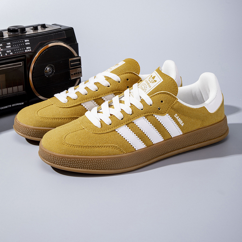 Adidasamba brand men's shoes, low-top casual sneakers, breathable and wear-resistant, three-stripe sports shoes, new autumn college style