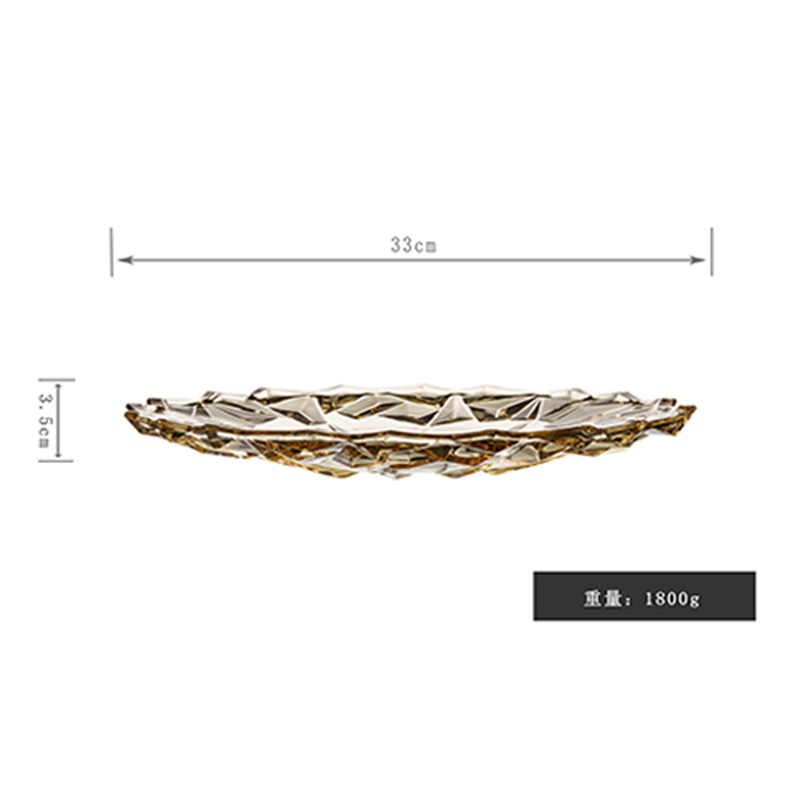 Bandeja de cristal grande de estilo nórdico para frutas y aperitivos, para uso doméstico en la sala de estar, bandeja para frutas, bandeja para dulces, bandeja creativa para frutas y verduras. image 16