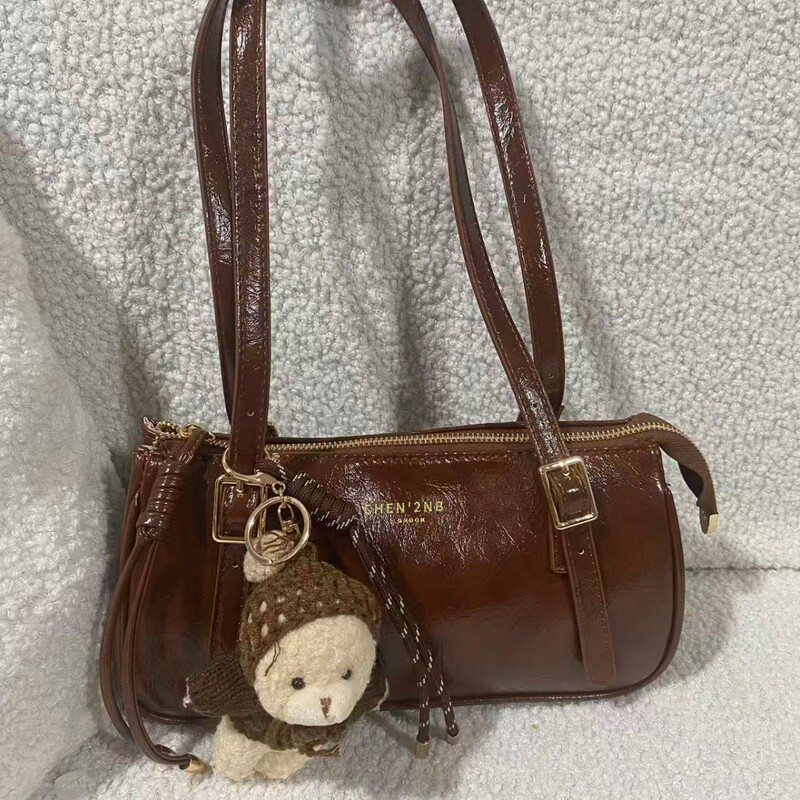 Western Traveler Pillow Bag Women's Textured Commuter Versatile Handbag Single Shoulder Underarm Bag 2025 New Model Single Shoulder Western Traveler Pillow Bag Women's Textured Commuter Versatile Handbag Single Shoulder Underarm Bag 2025 New Model Single Shoulder