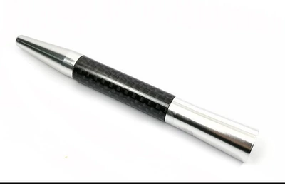 Car Real Carbon Fiber vehicle antenna - telescopic-cord-silver
