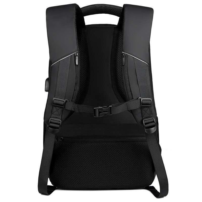 Leather film backpack for men, large-capacity multi-functional business travel backpack, laptop bag, college student schoolbag undefined