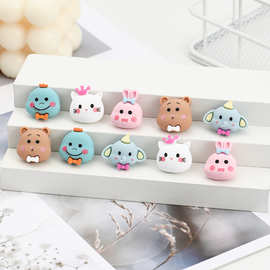 新款卡通公仔小熊小猫树脂配件 diy奶油胶手机壳贴片发饰配件材料