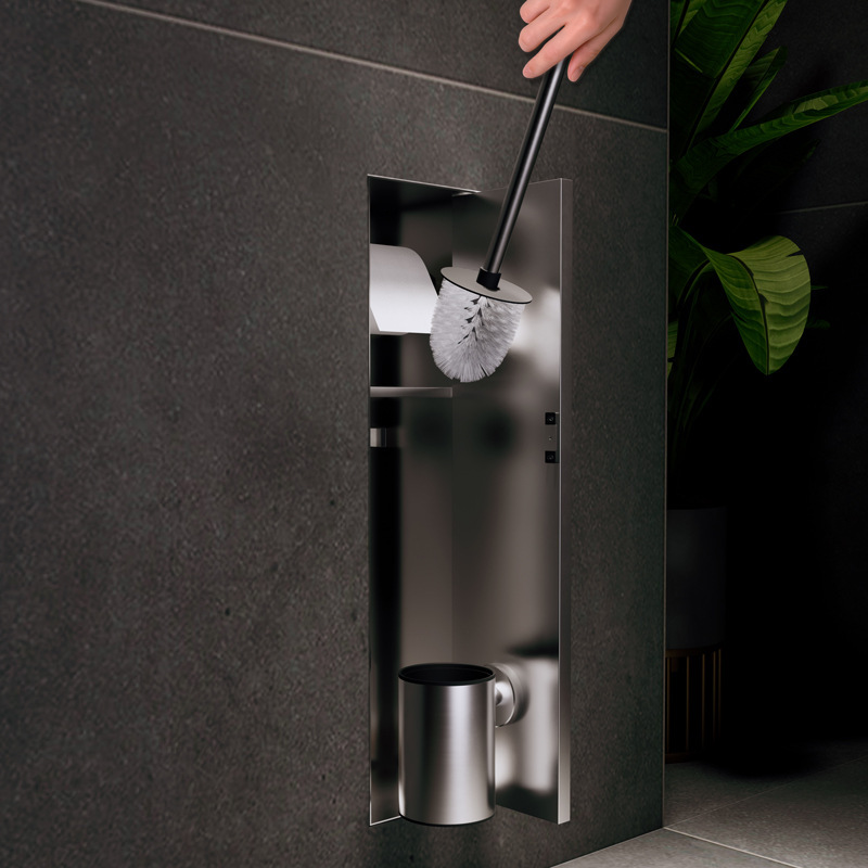 ステンレス製壁面収納トイレブラシ304ペーパータオルホルダー壁面収納棚|undefined