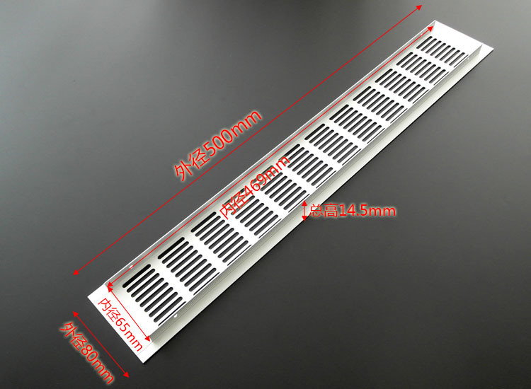 Fábrica al por mayor de aleación de aluminio red de ventilación rectangular armario ventilación de ventilación de ventilación de ventilación multipropósito