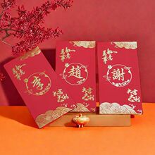 2027羊年姓氏红包现货百家姓春节利是封新年烫金书法红包厂家