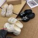 Monica Mermaid Hole Shoes diy Feeling Feeling Baotou EVA Hole Slippers High Heel Half Slippers 5256-01