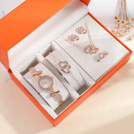 手表套装5pcs/set女士时尚手表套装经典款爆款带图片盒子表盘腕表