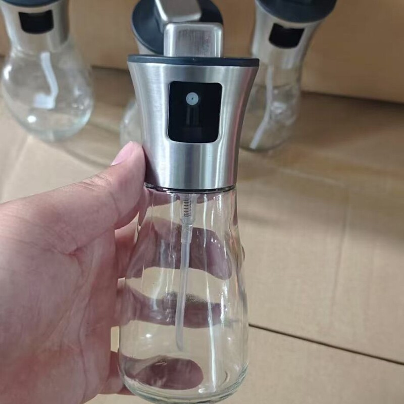 家用玻璃喷油瓶按压式喷雾油壶厨房喷油壶不锈钢喷油瓶雾化喷油壶|undefined