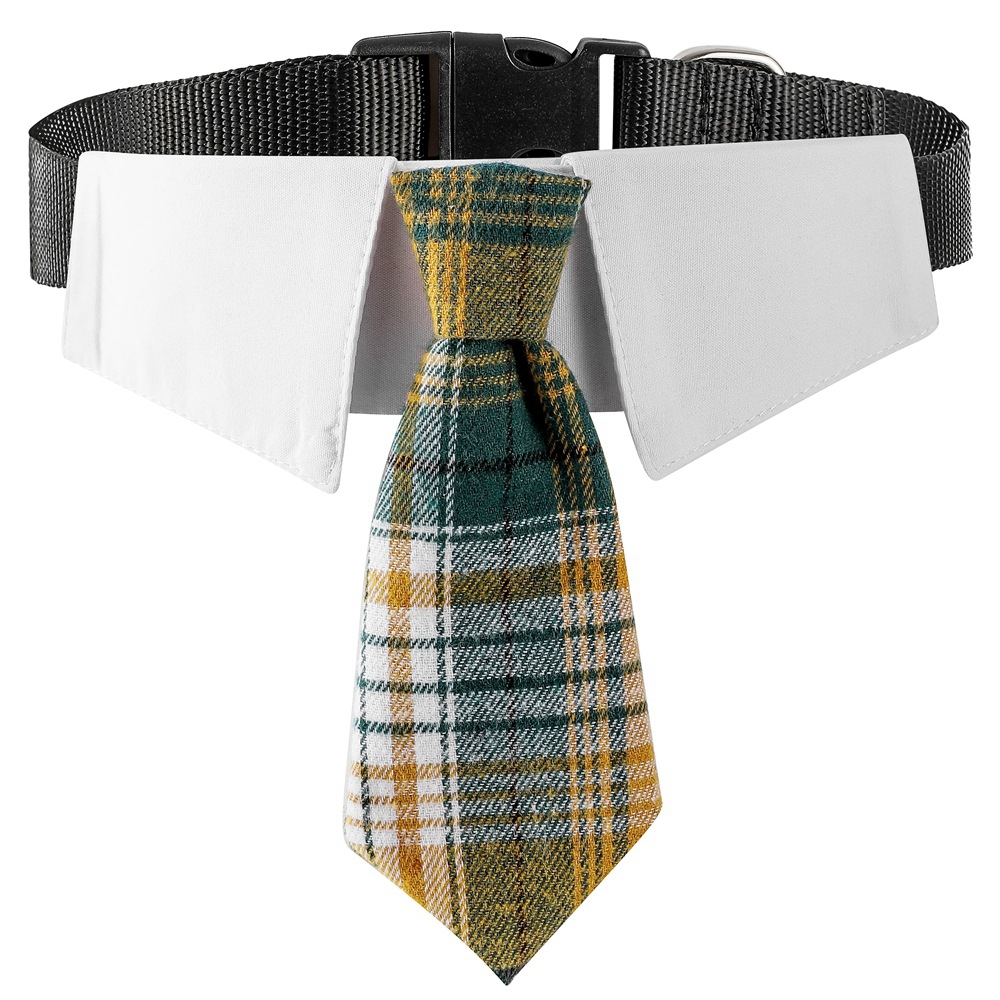 Tanpopo corbata de Navidad collar de tela escocesa para mascotas accesorios de ropa para perros pequeños, medianos y grandes corbata de perro Toalla de triángulo