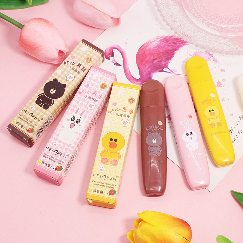 PEIEN adora el color de agua esmalte labial seda esmalte de seda brillante color duradero natural maquillaje brillo labial cosméticos transfronterizos