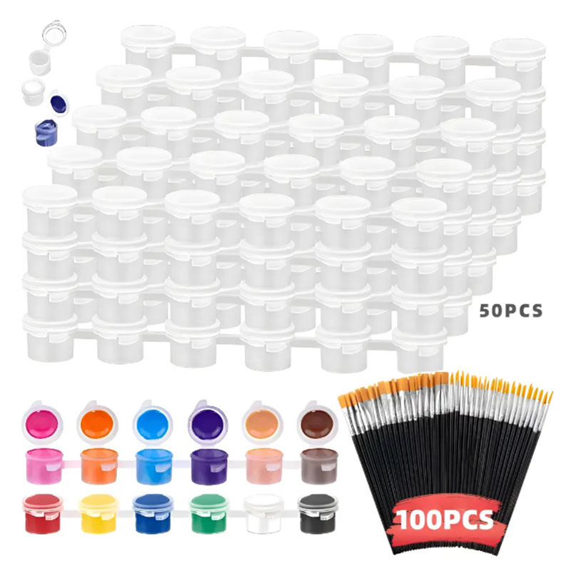 Exportaciones transfronterizas 3ml 6 colores para niños 12 colores 6 pinturas de yeso pintadas pinturas de muñeca