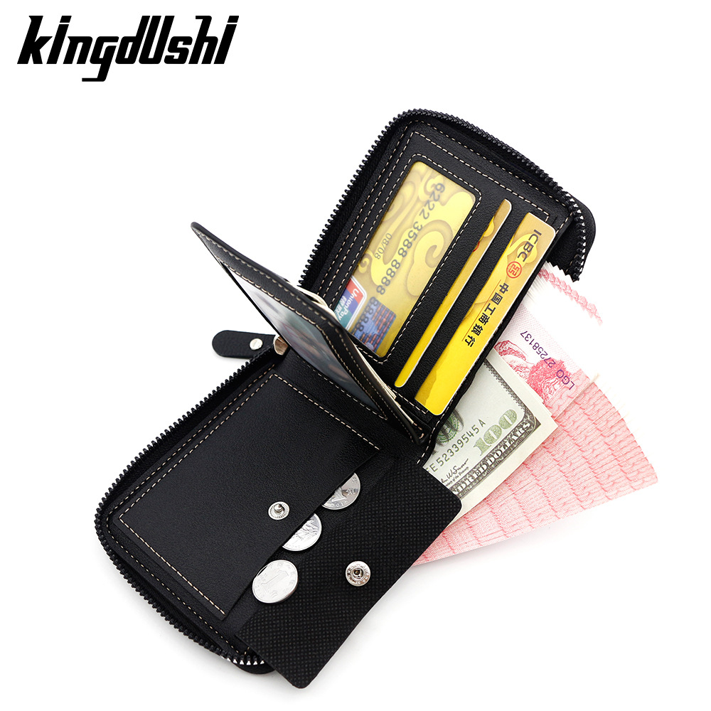 Europa y los Estados Unidos retro hombre corto billetera de piedra bisagra de cinturón bolso de cambio multi-tarjeta fábrica de cartera al por mayor