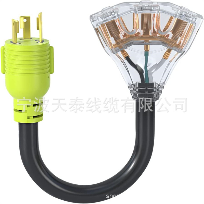 TT-30P to 5-20R T-blade household connector, generator 30 amp to 20 amp adapter TT-30P to 5-20R T-blade household connector, generator 30 amp to 20 amp adapter