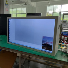 55寸透明柜透明屏触摸一体机样品模型展示柜ai互动数字人讲解大屏