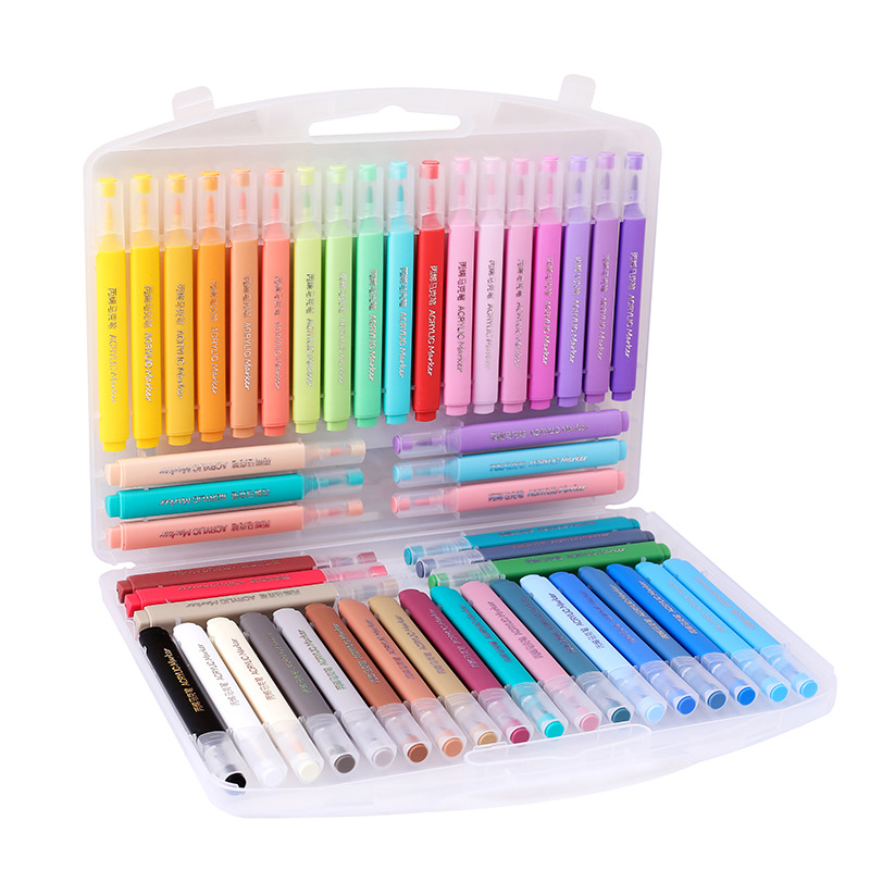 Lápiz de acrílico líquido directo 96 color opaco color pincel de color plegable especial para estudiantes de arte acuarela transfronteriza