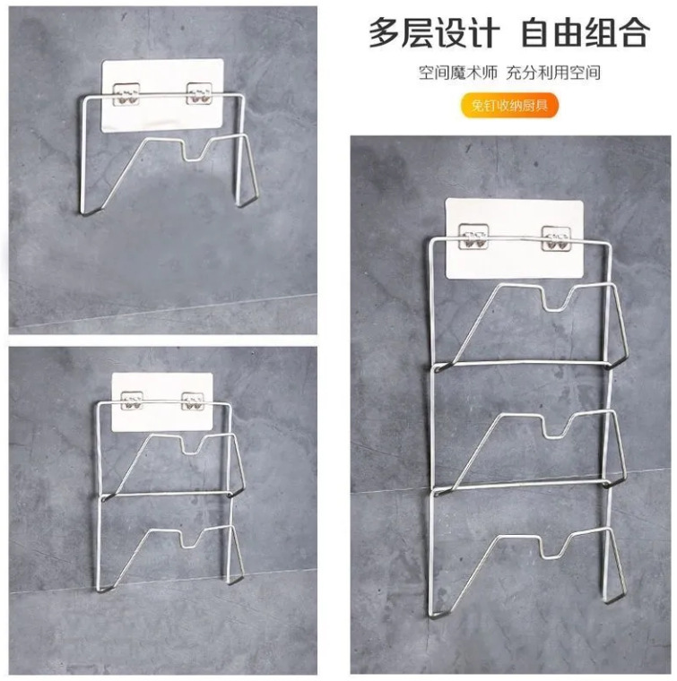 卷发棒收纳置物架梳子夹板浴室卫生间壁挂免打孔拉直板收纳架储物|undefined