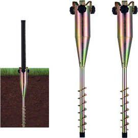 亚马逊金属太阳伞杆架沙滩花园遮阳伞沙旗杆支架草锚地面尖头底座