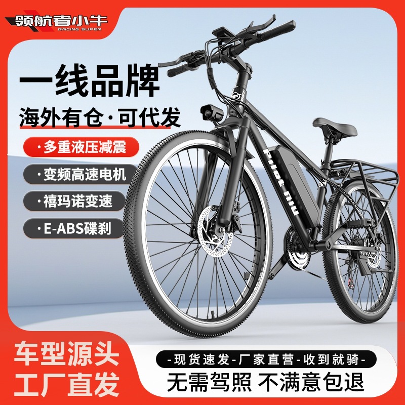 Fabricante de bicicletas eléctricas de 26 pulgadas bicicletas eléctricas almacenamiento en el extranjero E-bike cross-country vehículo eléctrico de doble velocidad
