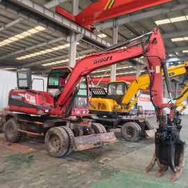 耀影 二手轮式抓木机图片 挖掘机 旋转装载机 夹木头 抓废铁 钩机