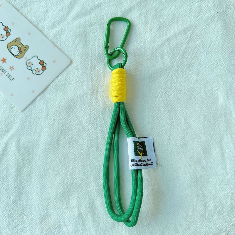 简约风手工编织绳撞色挂绳钥匙扣手机壳便携手绳diy潮款小众挂件|undefined