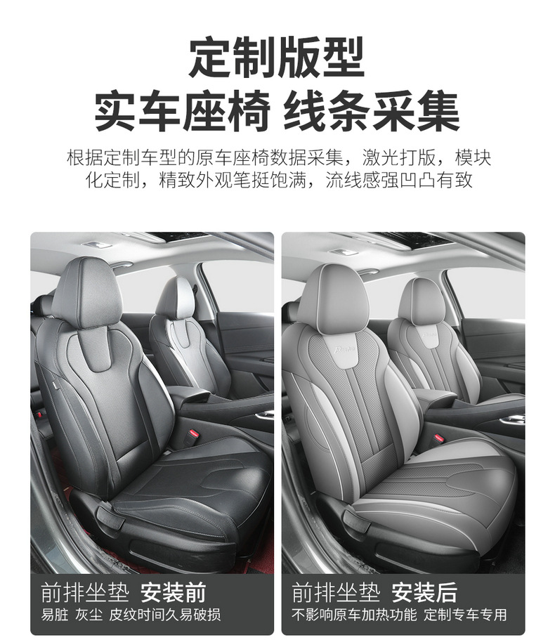 23 Hyundai Elantra Special Car Seat Cover Fully Enclosed All Seasons Universal Cushion Leather Breathable Seat Cover New