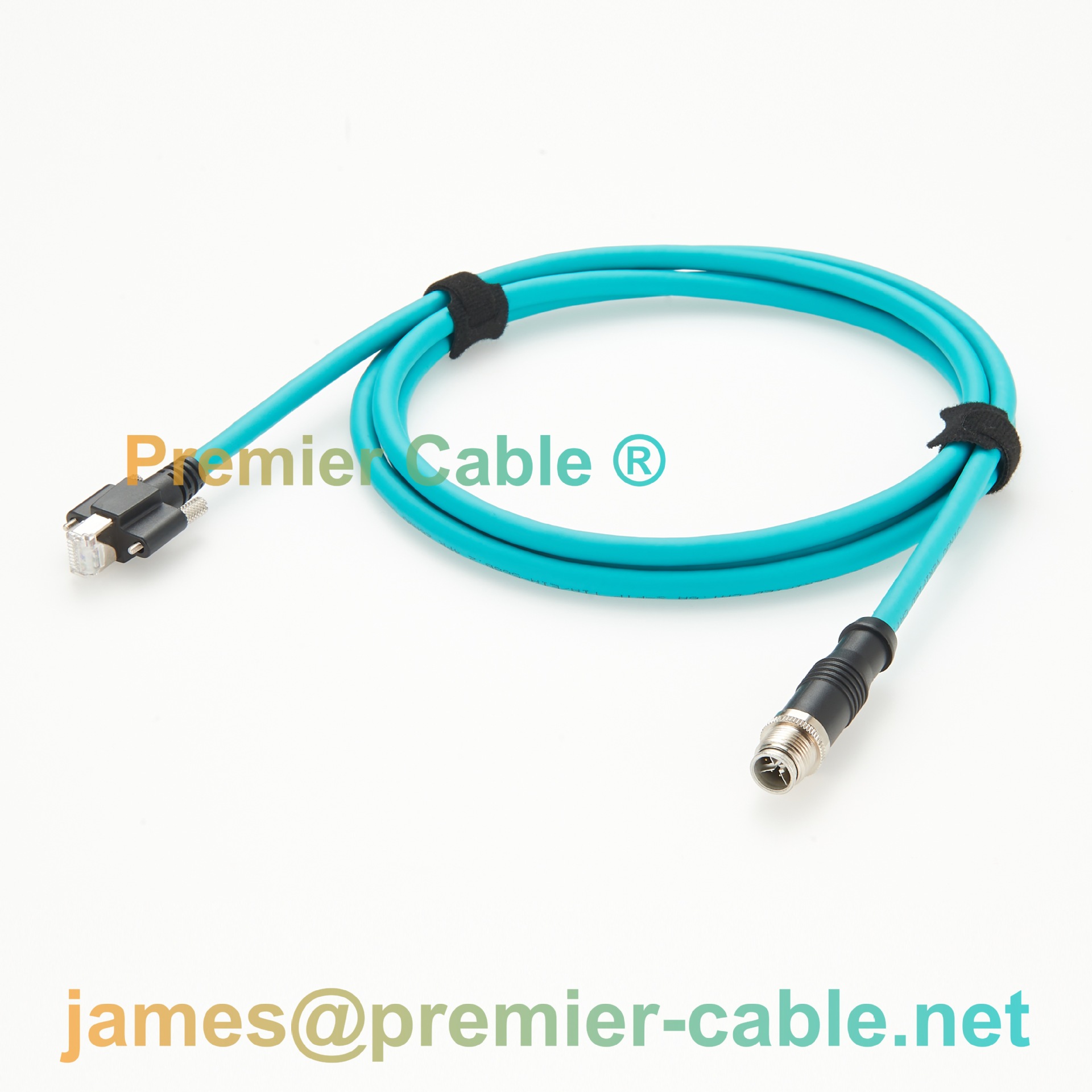 M12 X-Code转RJ45机器视觉工业网线GigE Vision千兆以太网高速