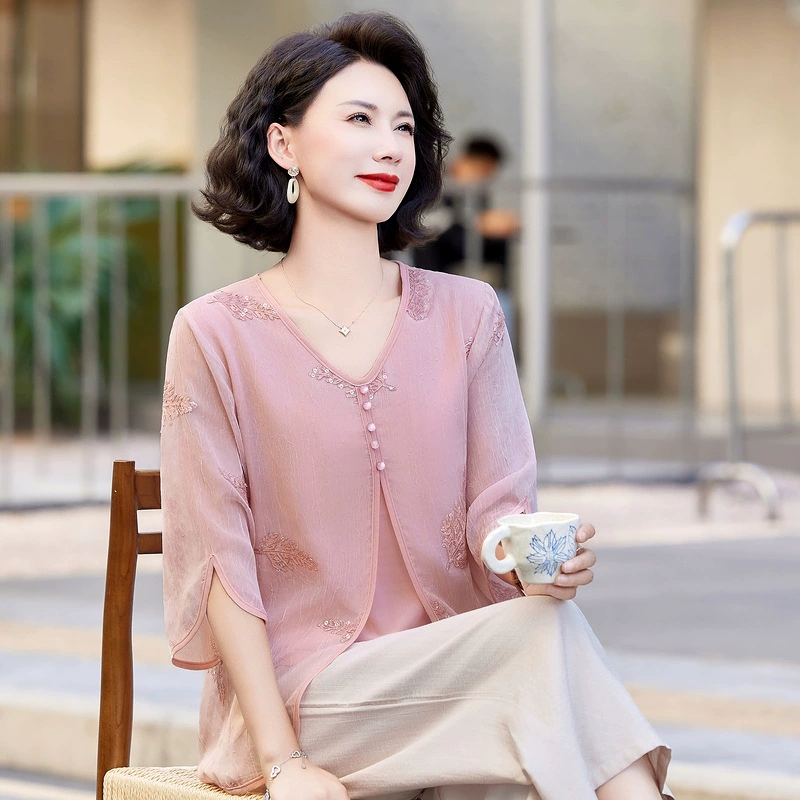 Мама иностранная рубашка с уменьшением возраста летняя новая рубашка