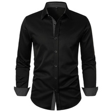 G 12791 Polka dot patch men's shirt ����ƴ����ʿ�������