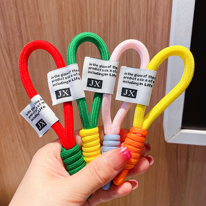 Hot-Selling Nylon Braided Rope Phone Case Lanyard Fashion Keychain Pendant Ins-Style Bag Accessories Decoration Ornament