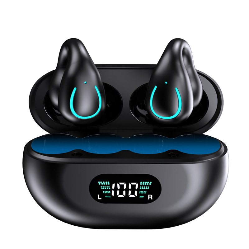 Huaqiangbei 骨伝導 Bluetooth ヘッドセットワイヤレススポーツオープン非インイヤーノイズリダクションドロップシッピング送料無料イヤークリップヘッドフォン|undefined