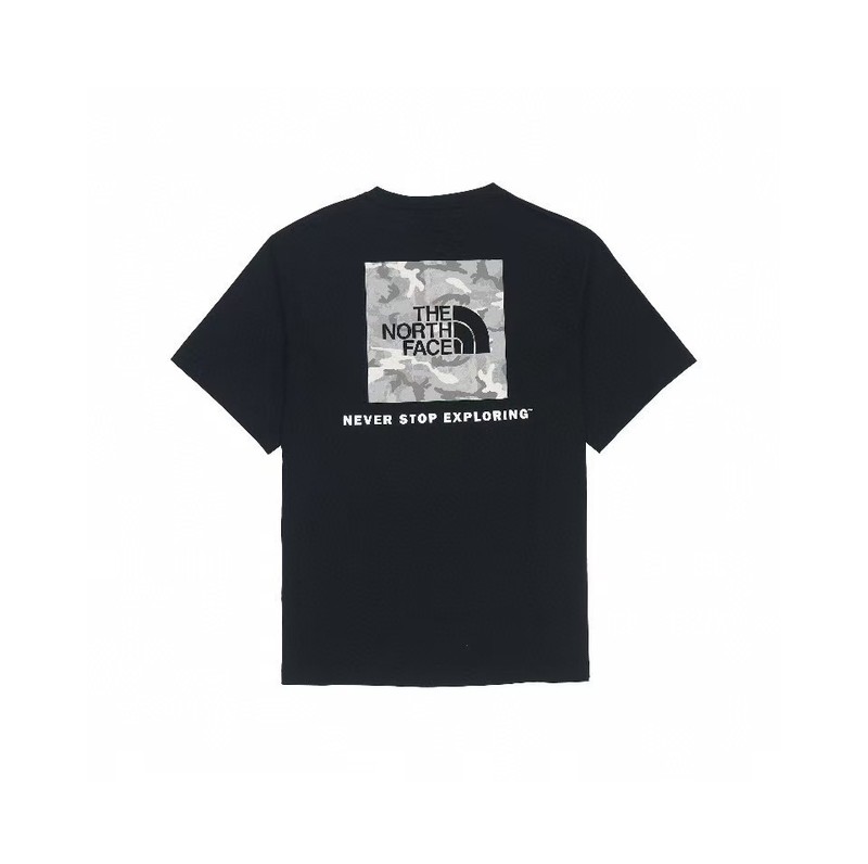 NTノースフェイスの純綿Tシャツの正しいバージョン、男性と女性用、カップル向けの同じスタイル、トレンディなプリント、幅広で多用途、カジュアル半袖|undefined