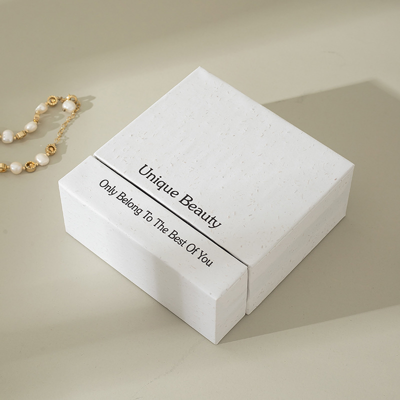 서랍 상자 손으로 반죽한 종이 흰색, 상자 (내경 9*9*3.5) + 스폰지